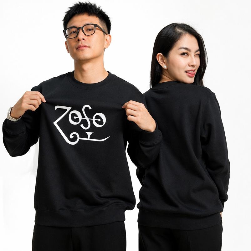 Sweater Zoso Jimmy Page Crewneck Bahan Cotton Fleece ||| Unisex Sweatshirt Casual Crewneck ||| Ready