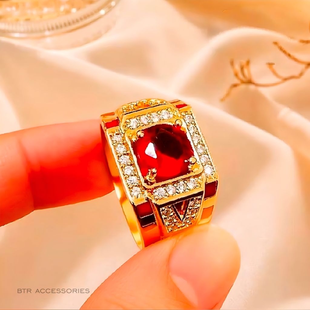 CINCIN RING PRIA DEWASA BATU FULL PERMATA PREMIUM