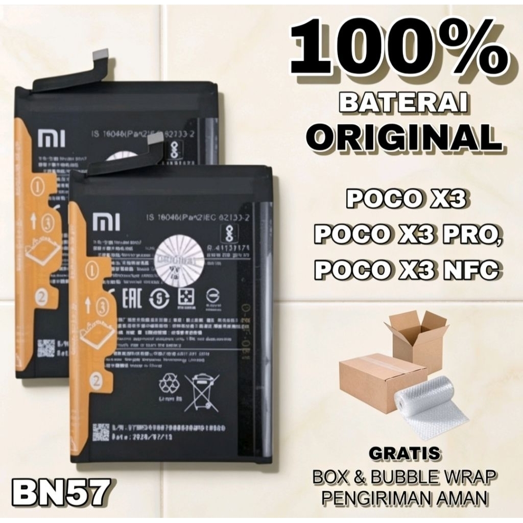 BATERAI BATRAI BATRE BATTERAI BATTERY POCO X3/POCO X3 PRO / POCO X3 NFC BN 57