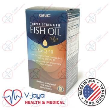 GNC Triple Strength Fish Oil CoQ10 Omega 3 Supplement