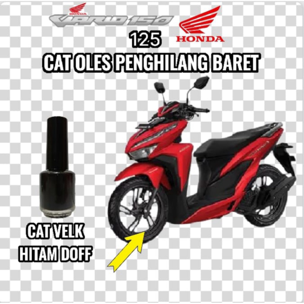 Cat Oles Velk Velg Hitam Doff Penghilang Baret Motor Honda Vario 125 & 150 NEW
