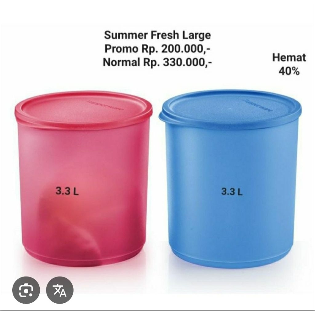 Tupperware Summer Fresh Large 3.3L isi 2