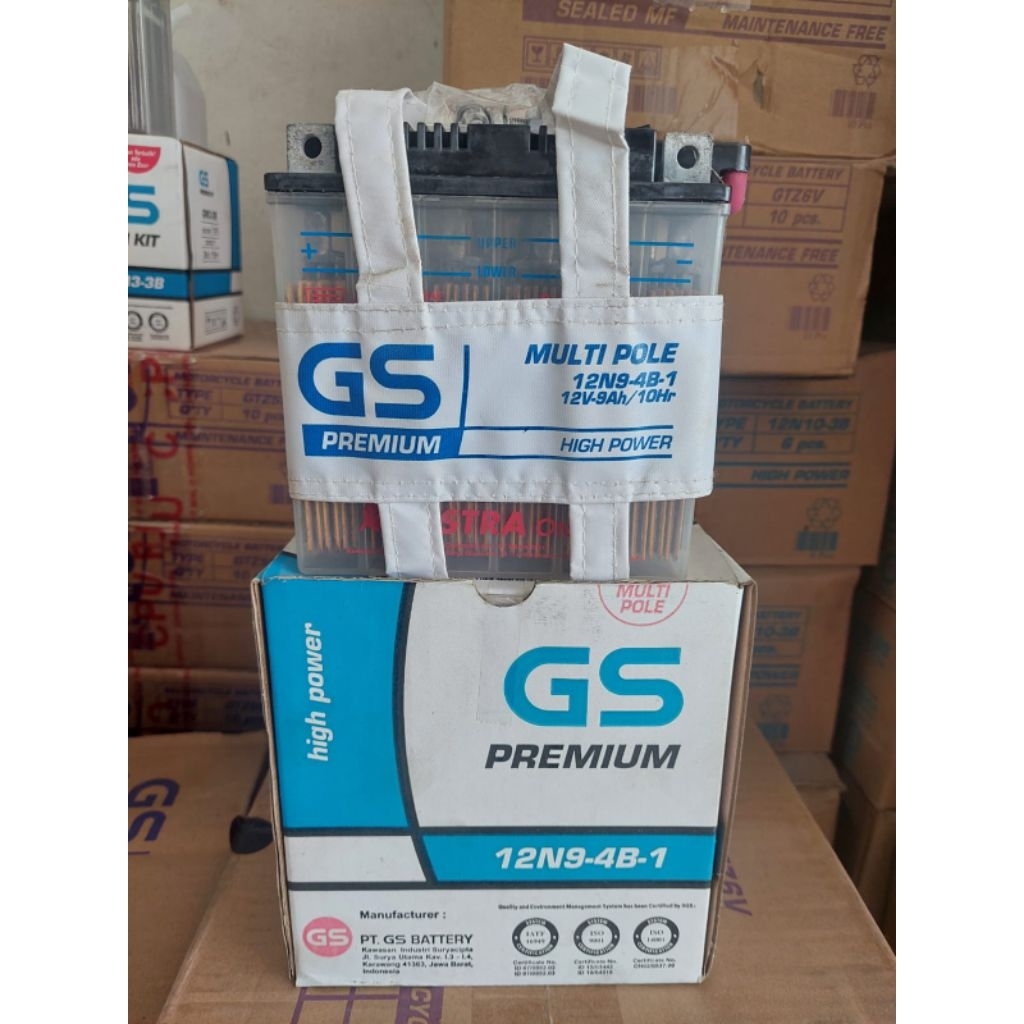GS ASTRA Baterai 12N9-4B Original Medan