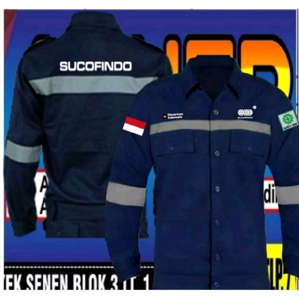 ready stok wearpack atasan Sucofindo baju safety Sucofindo,kemeja Sucofindo baju Sucofindo seragam S