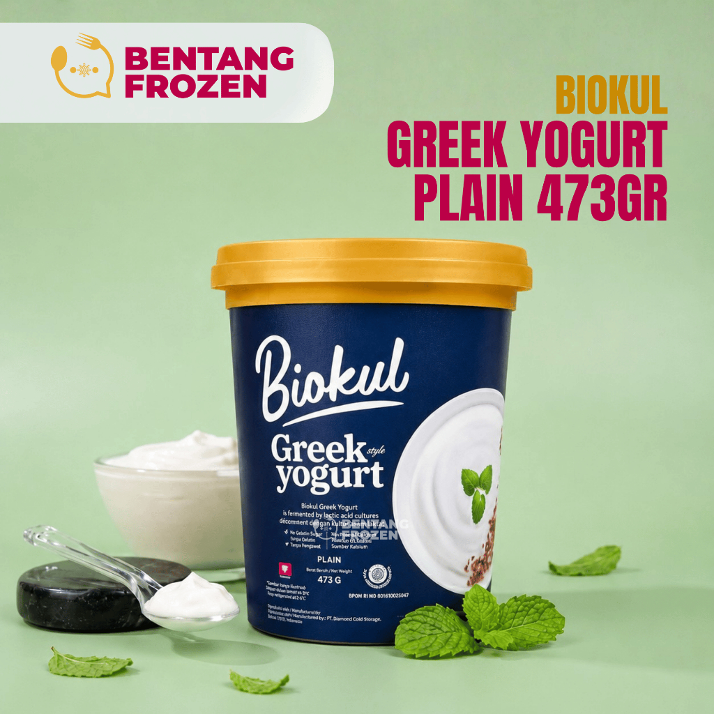 Biokul Greek Yogurt Plain 473gr / Yogurt Greek
