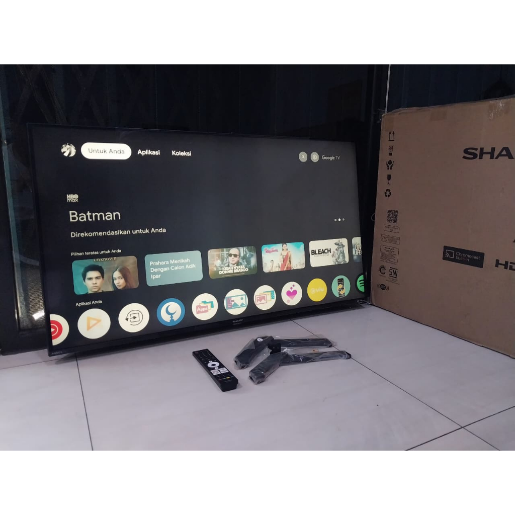 GOOGLE TV LED SHARP 42 INC UHD 4K SUDAH DIGITAL KONDISI BEKAS MASIH SEGEL (0524)