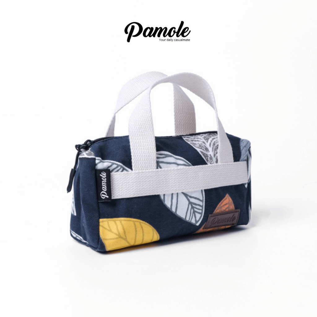 Pamole Pouch Dompet Travelling Bahan Kanvas Penutup Resleting - PMU 2