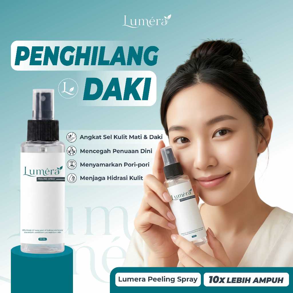 Lumera Peeling Spray Perontok Daki & Kulit Mati - Penghilang Daki Pemutih Leher dan Selangkangan