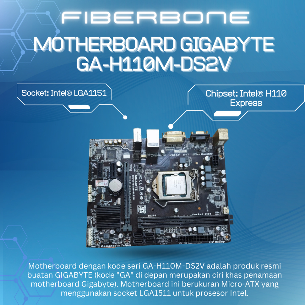 MOTHERBOARD GIGABYTE GA-H110M-DS2V