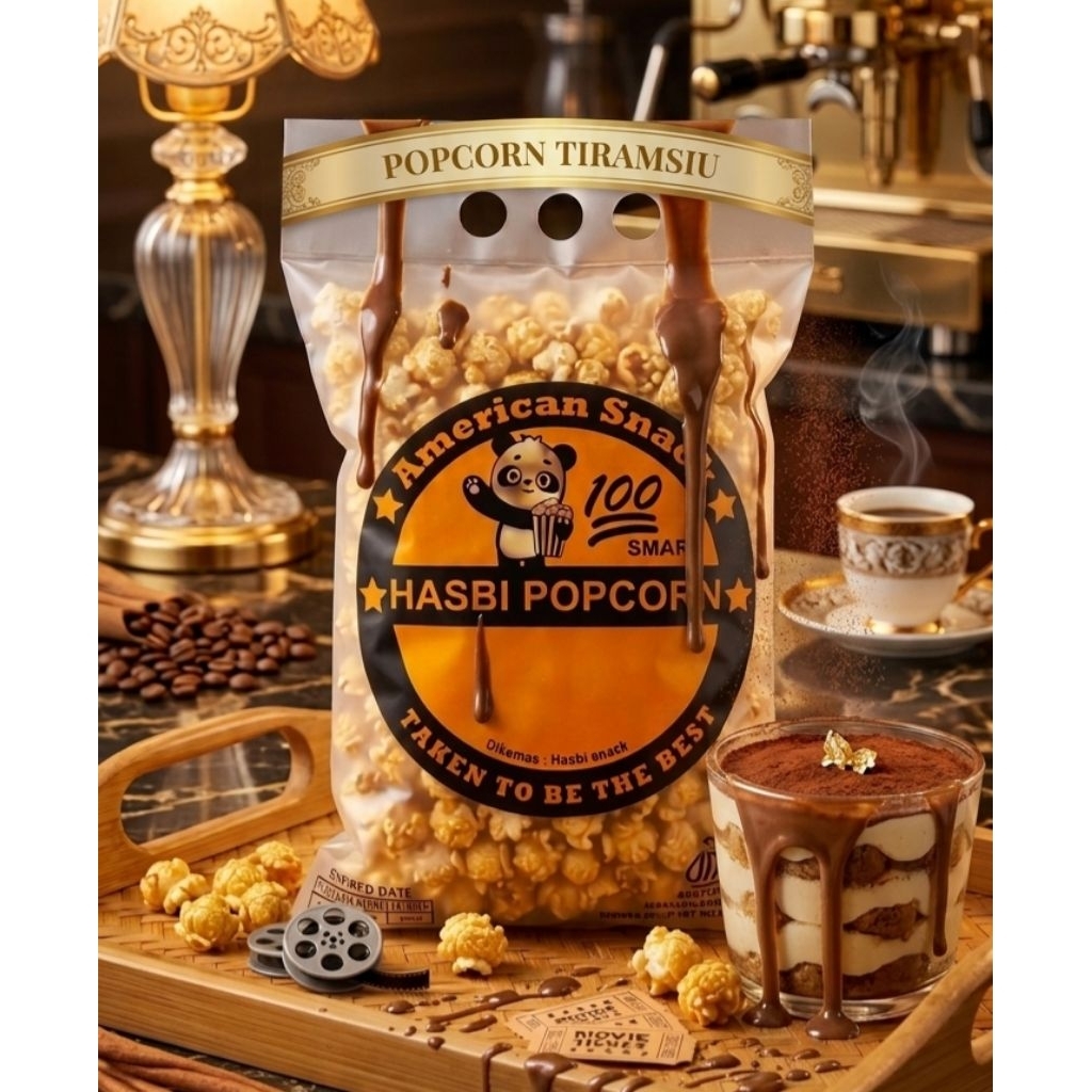 Popcorn Hasbi 500g Aneka Rasa Favorit | Camilan Enak Renyah Halal | Snack Keluarga Hemat