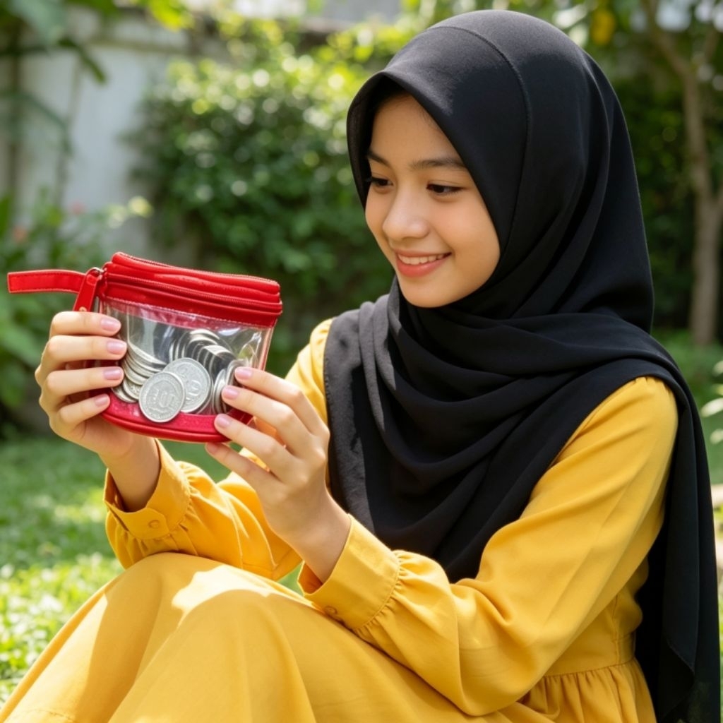 dompet koin mini tabung mika