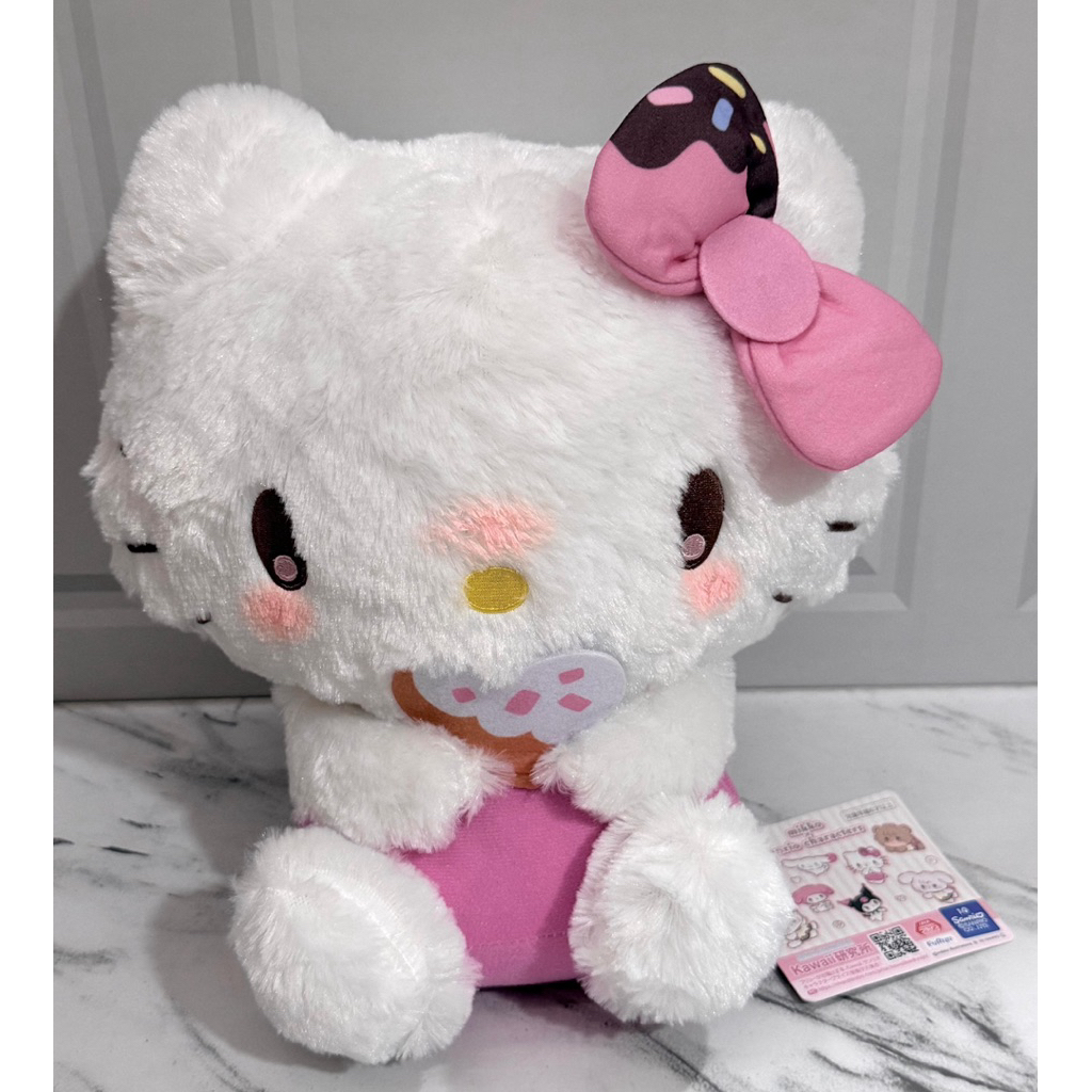 Boneka Plushie Hello Kitty x Mikko Illustration Donut Series Fluffy Sanrio x Mikko Illustration