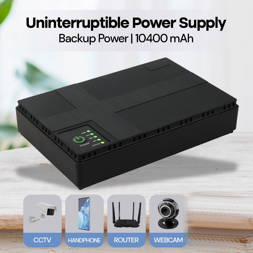 UPS Backup Mini  Power Supply DC UPS Router Backup Power 10400mAh