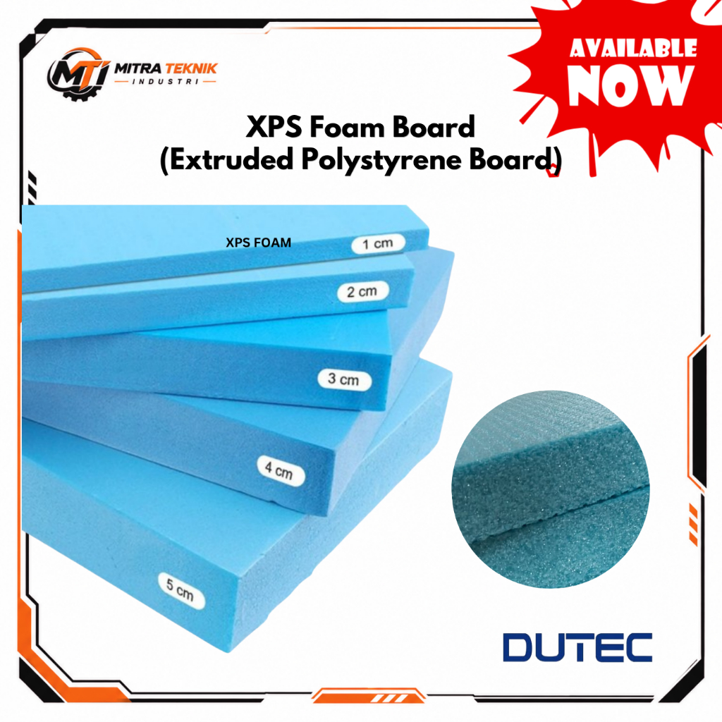 Dutec Waterproofing - XPS Foam Board/ Papan Foam Insulasi/ Kedap Suara/ Peredam Panas