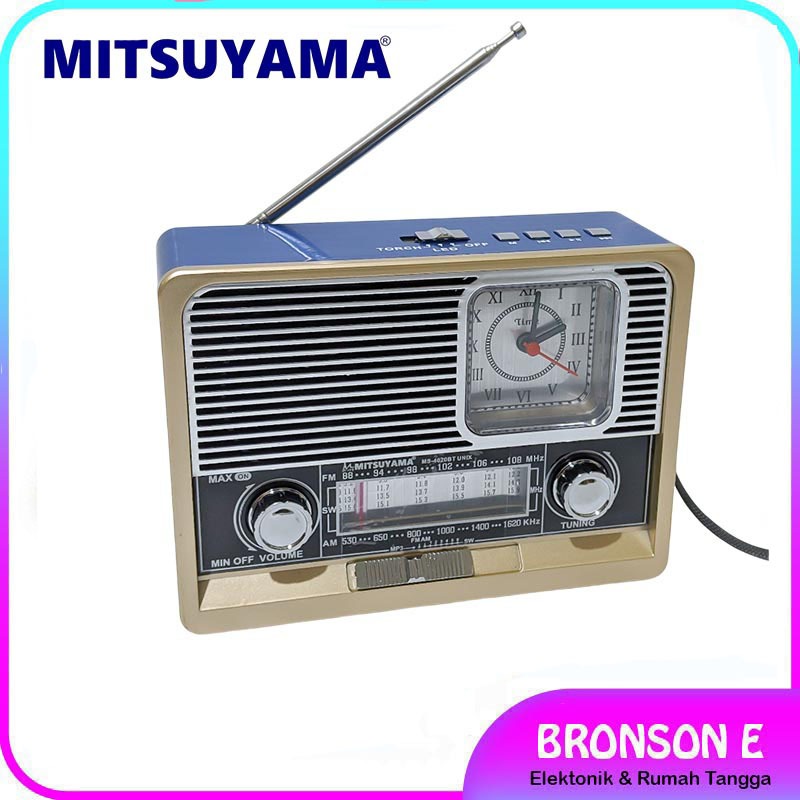 Radio Mitsuyama MS-4020BT UNIX - Radio Speaker Jam Senter AUX Mitsuyama - Radio model jam
