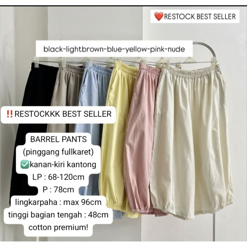 CELANA WANITA/CLASSY BARREL PANTS/Barrel pants
