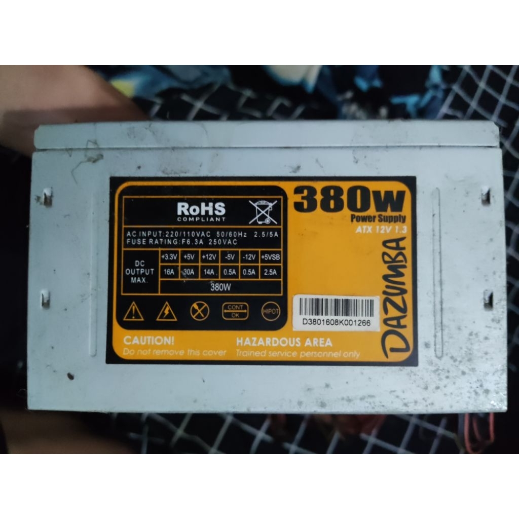 PSU PC Komputer Dazumba 380 watt