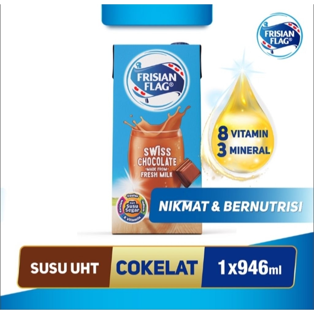 Frisian Flag Susu UHT Cokelat Kotak 946 ml