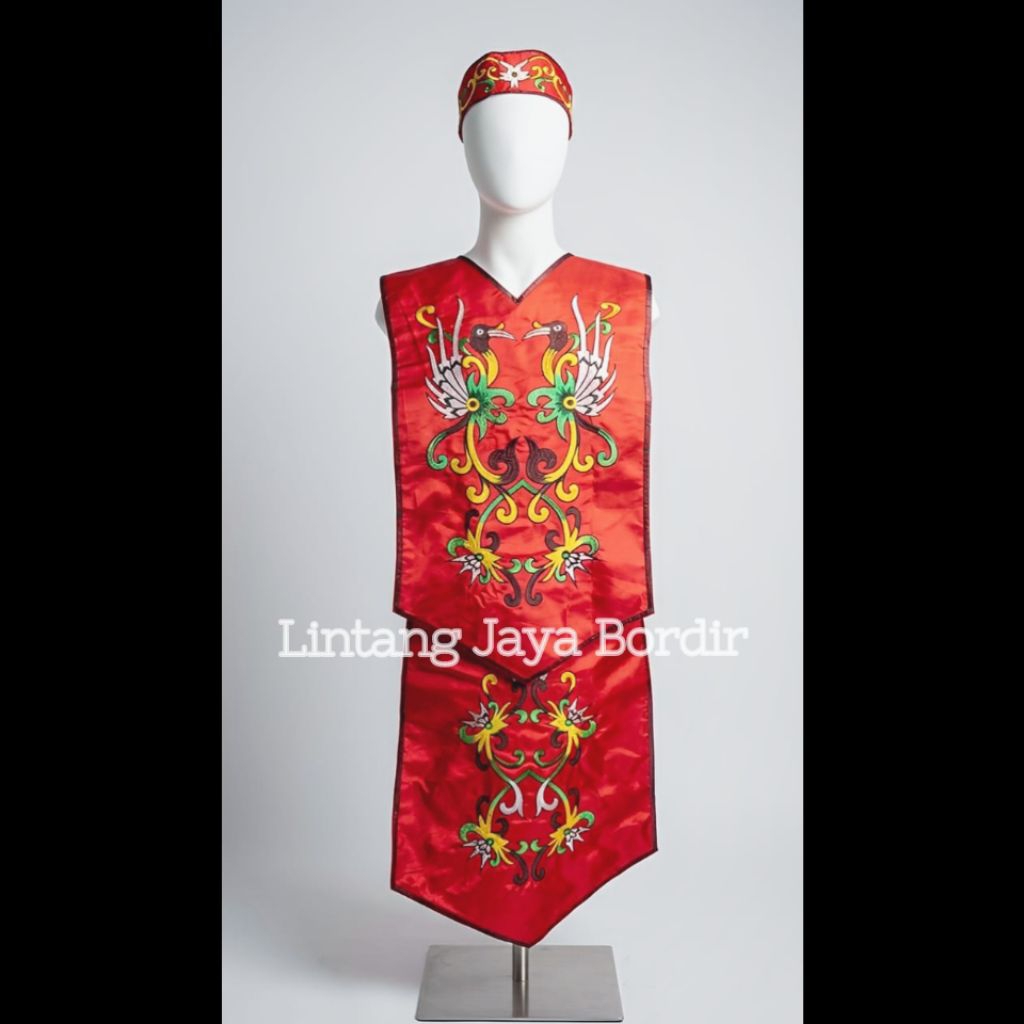 aksesoris bordir dayak - aksesoris kostum dayak bordir - stelan aksesoris dayak  motif burung