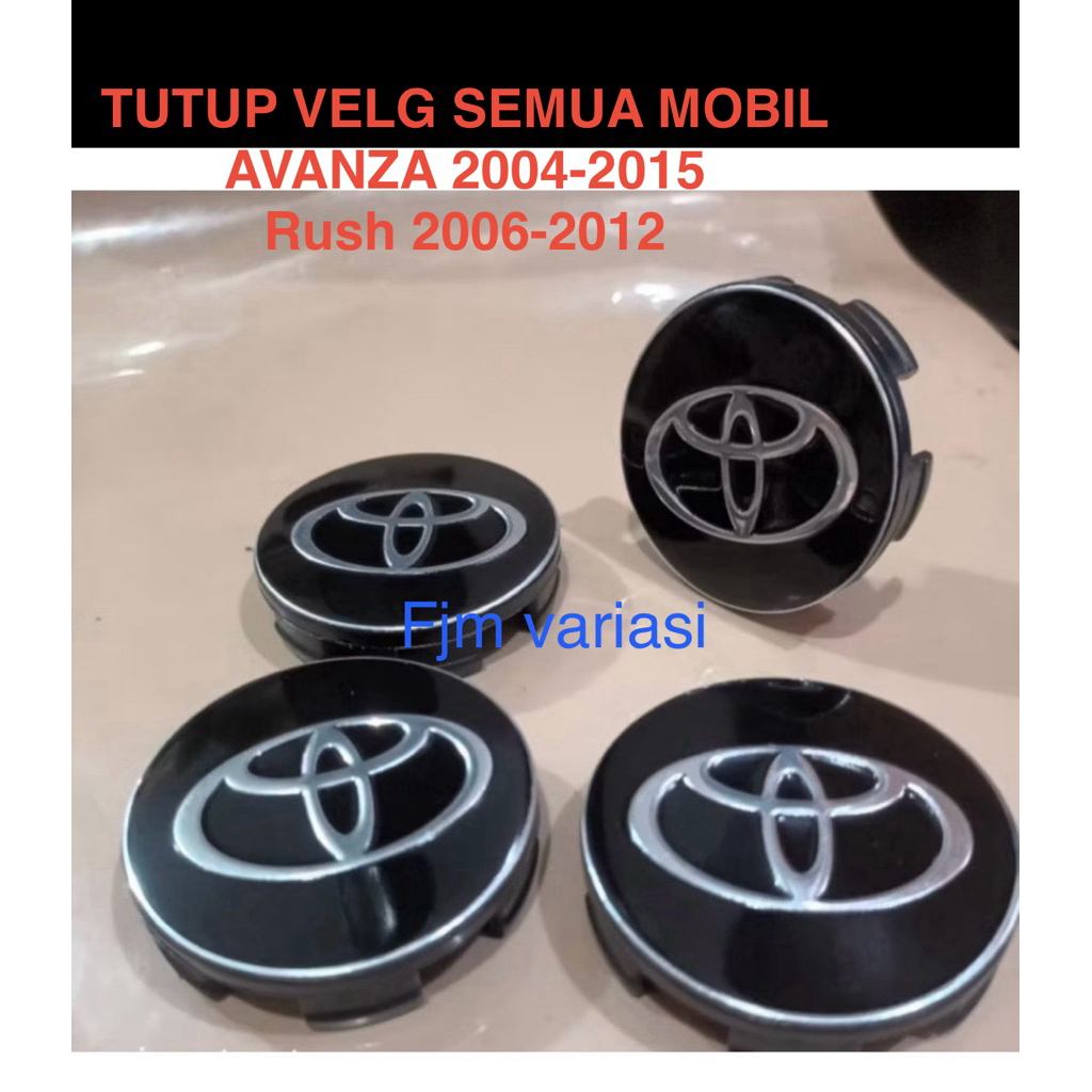 TUTUP DOP DOF RODA VELG BAN AS CENTER SEMUA MOBIL TOYOTA AVANZA RUSH E G VELOZ 2004 2006 2008 2010 2