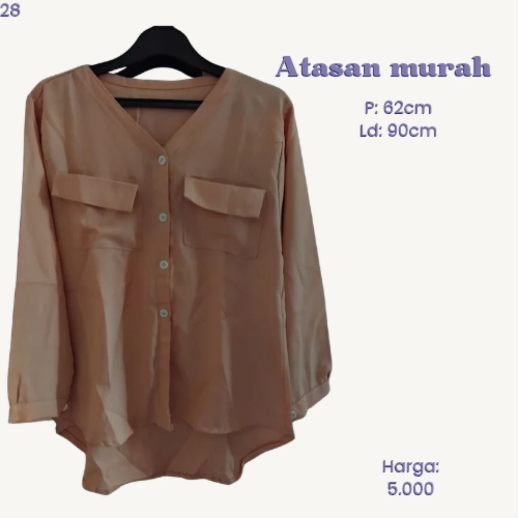 Atasan Baju 5 Ribu Preloved