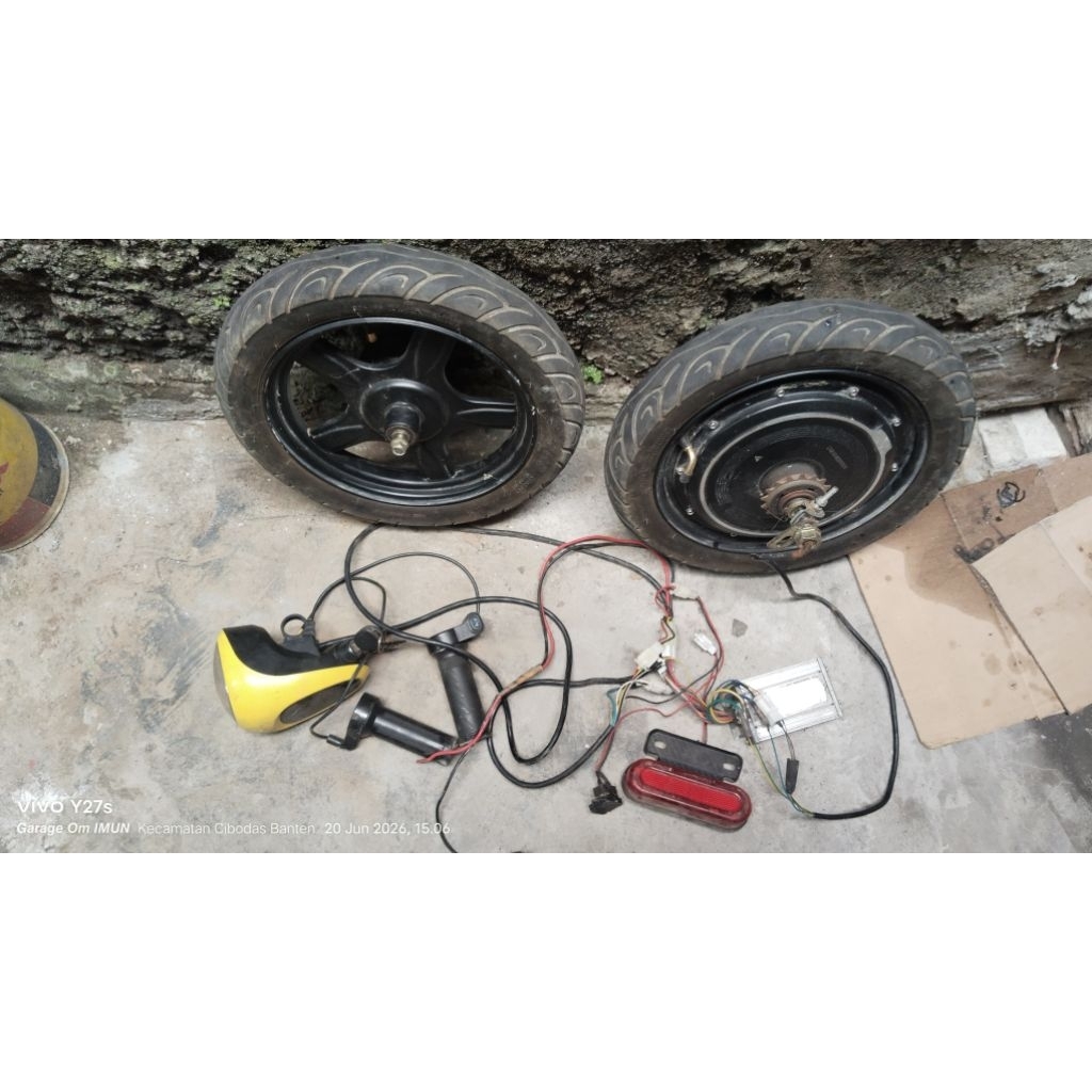bldc 500w,set perkabelan,sepeda listrik