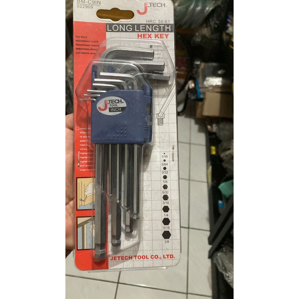 HEX KEY, Long Length, HRD 56-61, Jetech Tool Co Ltd