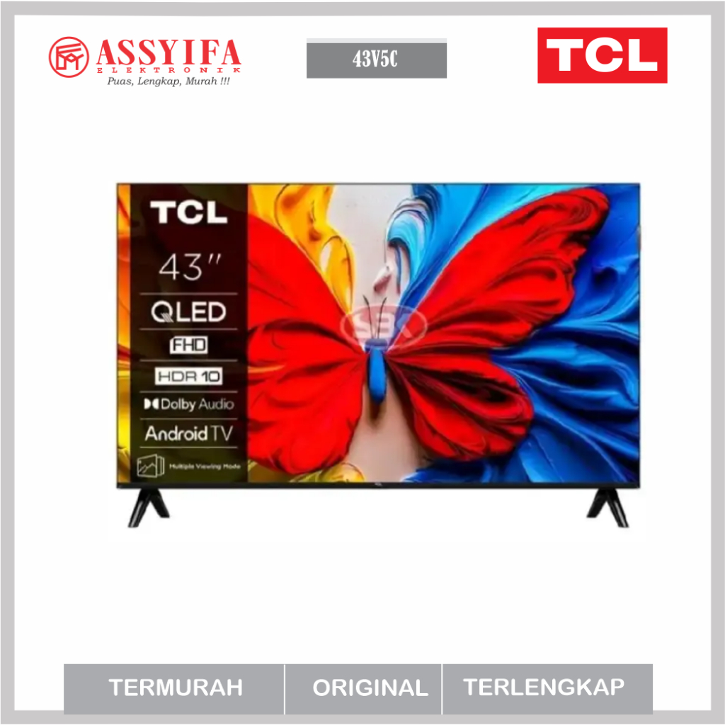 LED TV TCL 43 INCH 43V5C QLED ANDROID TV