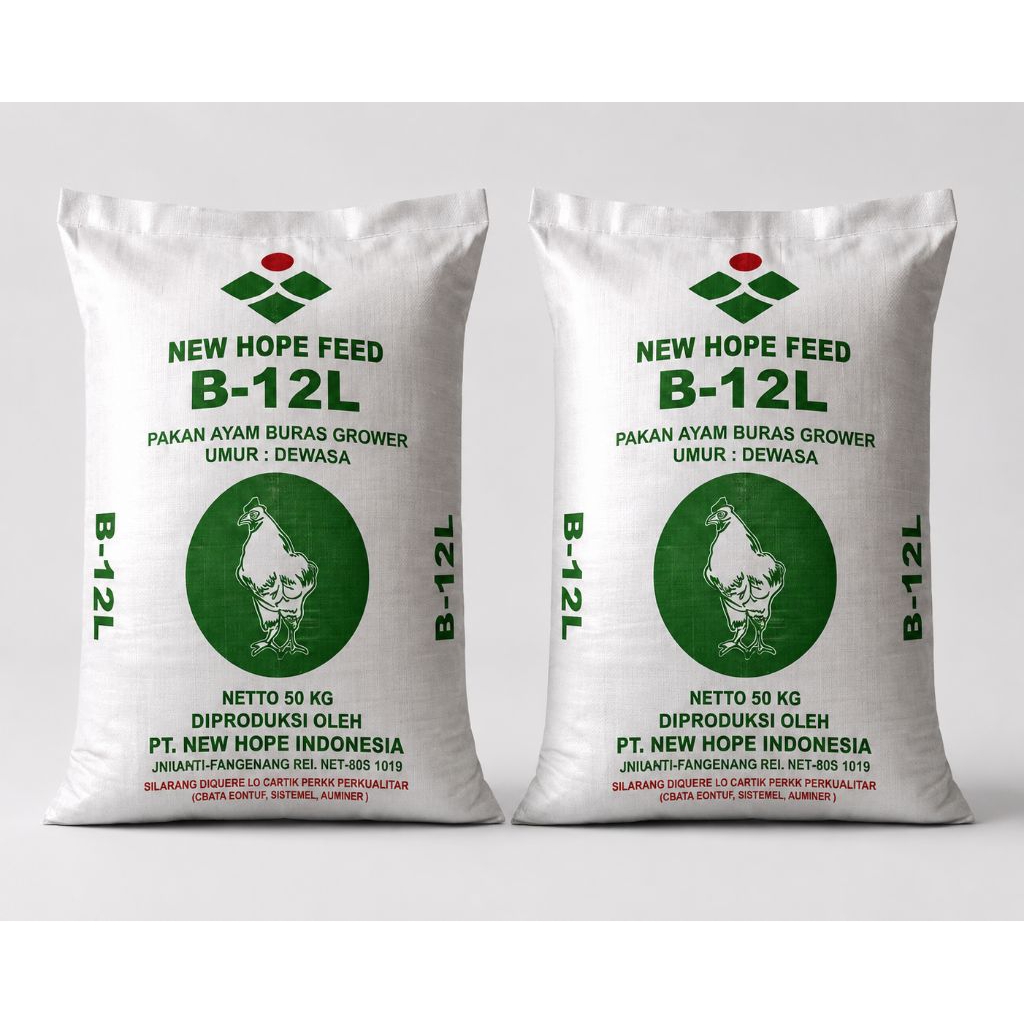 pur pakan ayam 50 kg buras NEW HOPE B12L  grower karungan 50 kg