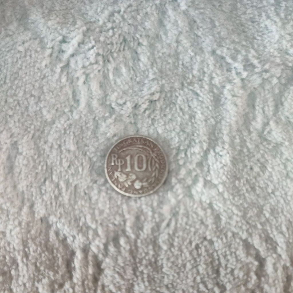 Koin Kuno 10 rupiah padi kan kapas 1971