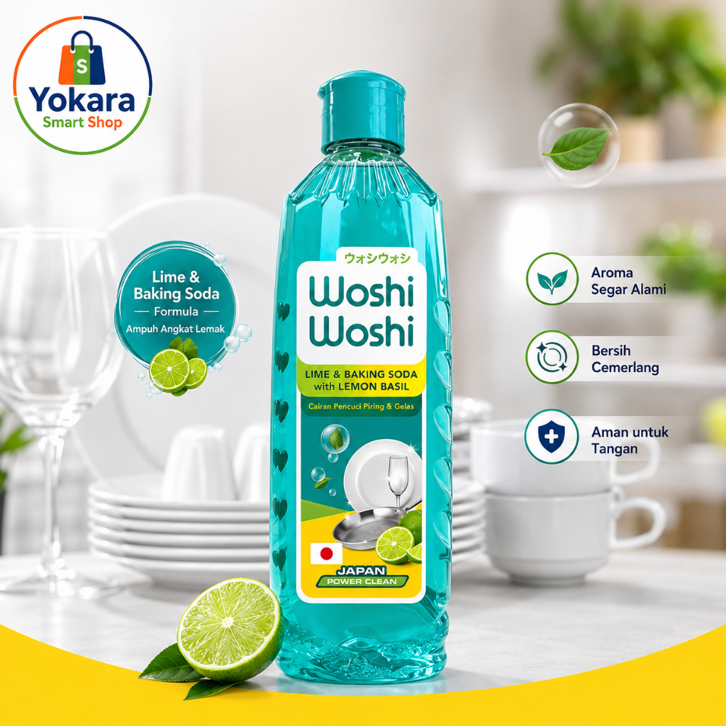 Woshi Woshi With Lemon Sabun Cuci Piring 400 ML