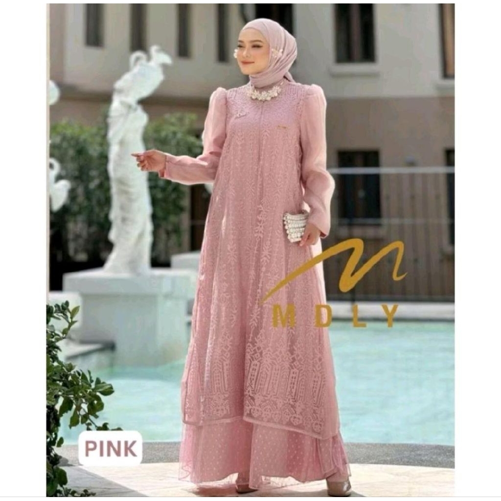 Gaina dress  by mdly ori/dress mewah mdly /gamis muslimah premium