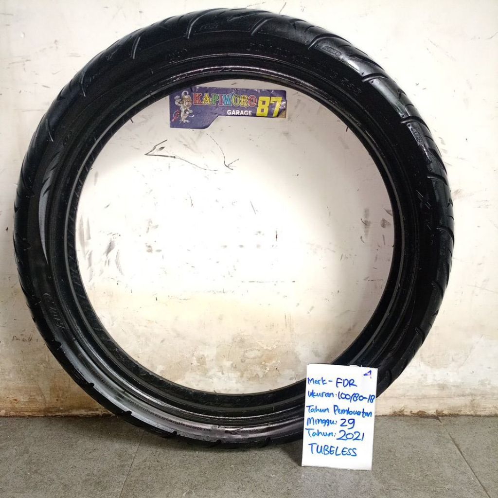 ban bekas,,, FDR... TUBELESS ukuran 100/80-18
