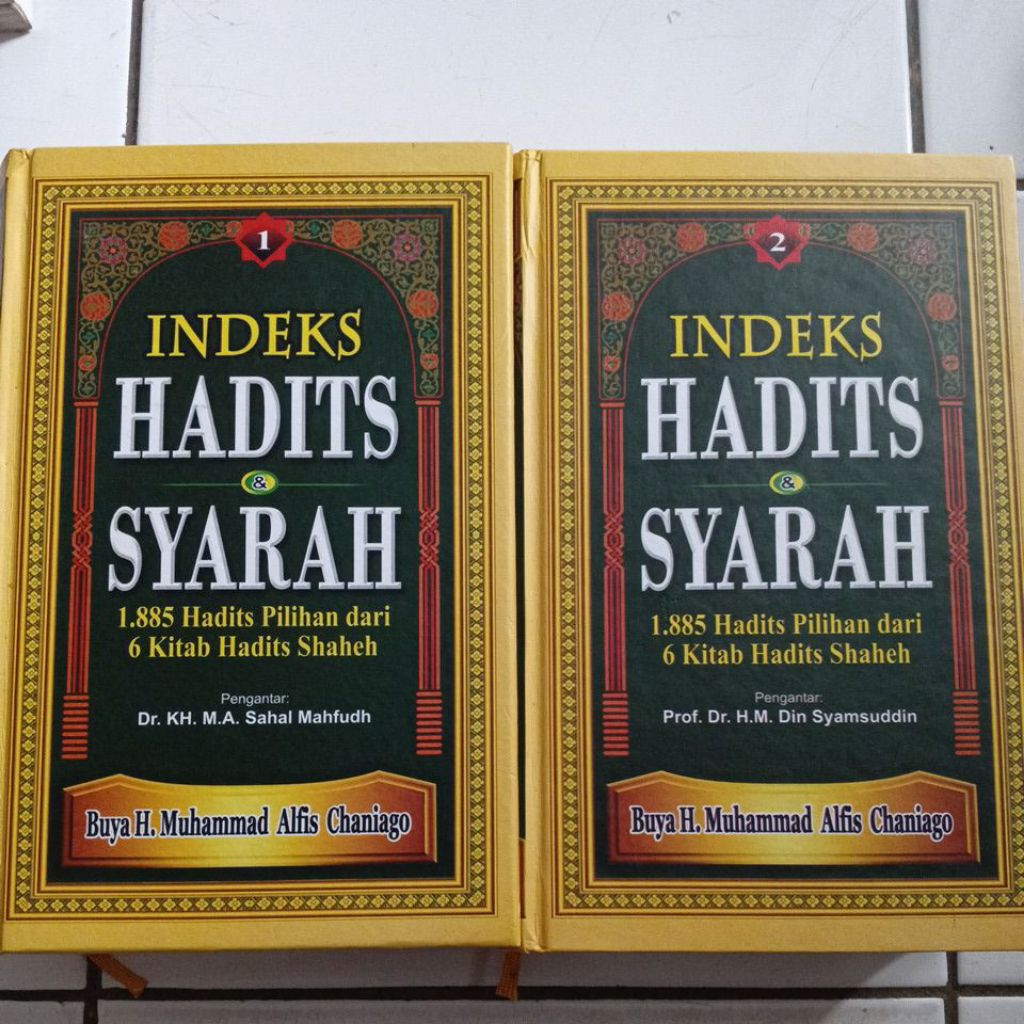 BUKU INDEKS HADITS & SYARAH 1.885 HADITS PILIHAN DARI 6 KITAB HADITS SHAHEH 1 & 2