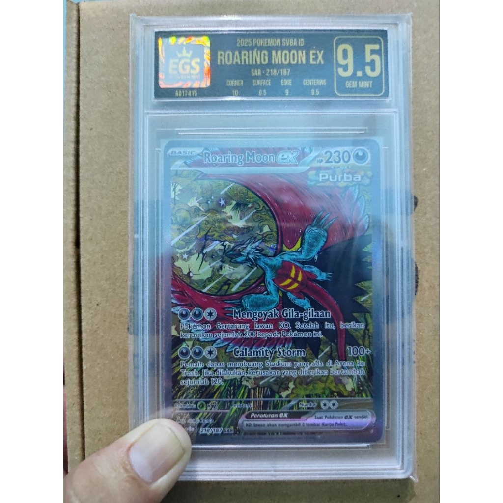 KARTU POKEMON SLAB EGS ROARING MOON EX