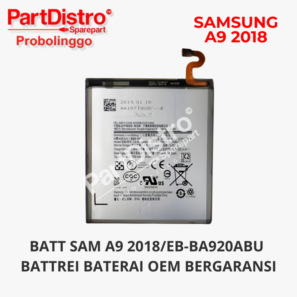 BATT SAMSUNG SAM A9 2018 / EB-BA920ABU BATTREI BATERAI OEM BERGARANSI