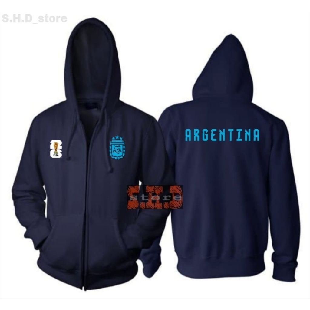 Hoodie Zipper Argentina World cup 2026 Amerika/Hoodie resleting Argentina/Jacket bola pildun terbaru