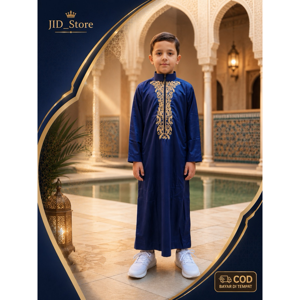 JUBAH GAMIS MUSLIM PRIA  ANAK  HARAMAIN MESIR ORIGINAL IMPORT