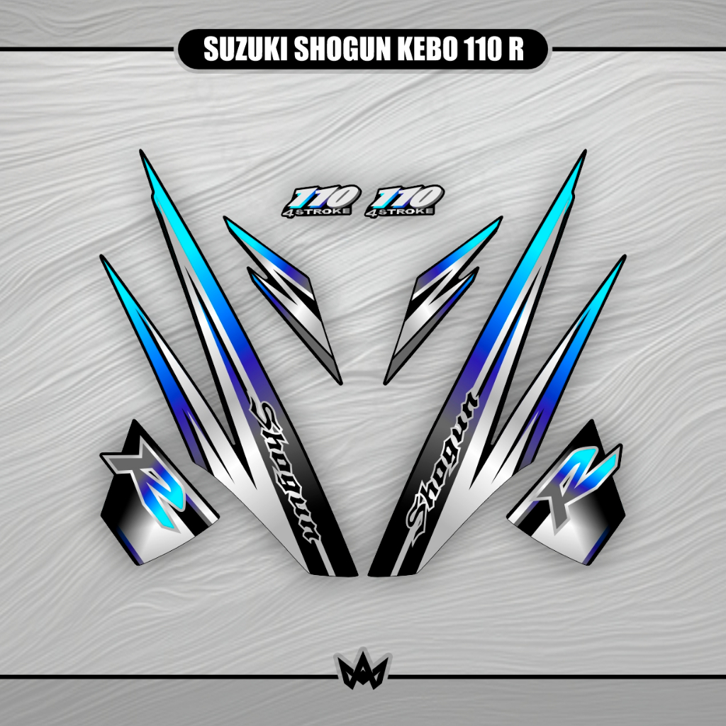 Striping Stiker Suzuki Shogun Kebo 110 R SH23c Sticker Decal Stripping Setriping Motor Suzuki Suzuki