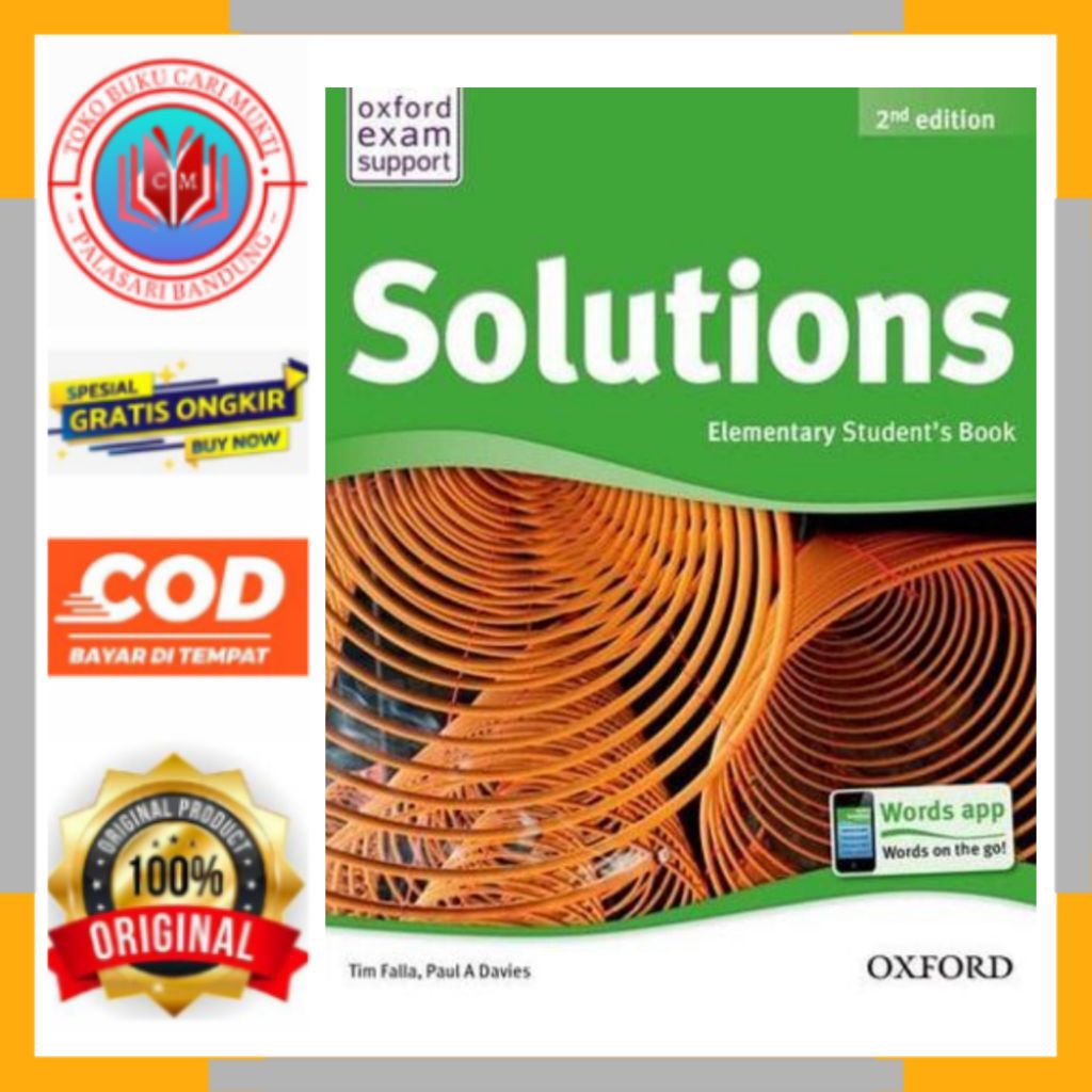 BUKU SOLUTIONS ELEMENTARY STUDENT'S BOOK BEKAS ORIGINAL