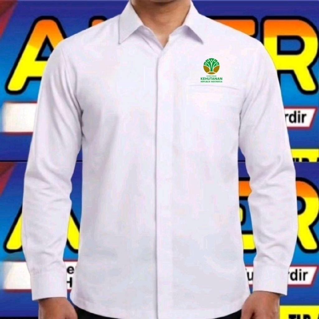 kantong 1 kemeja kementerian kehutanan baju kementerian kehutanan Pdh kementerian kehutanan Pdh perh