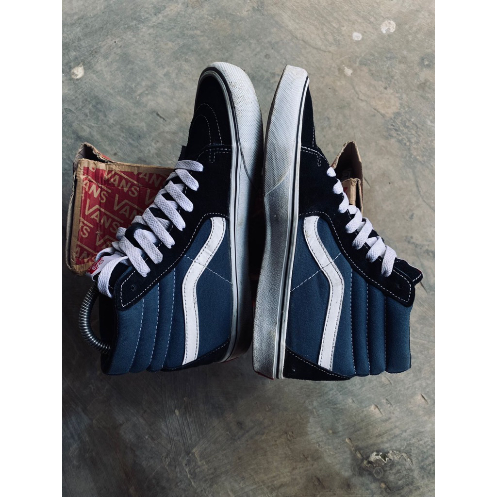 sepatu Vans Sk8 High Blue size 40
