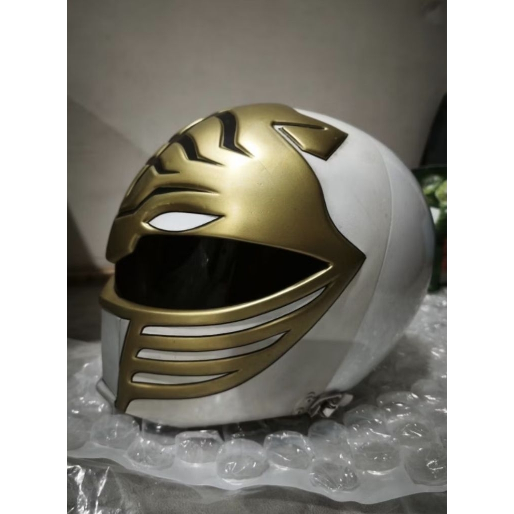 helm cosplay power rangers zyurangers white kiba ranger buatan aniki cosplay