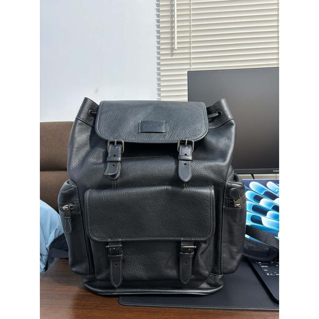 Coach Sprint Backpack Leather Black Original