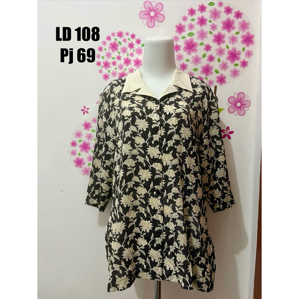 Blouse Batik Kerah Rebah - florenstuff