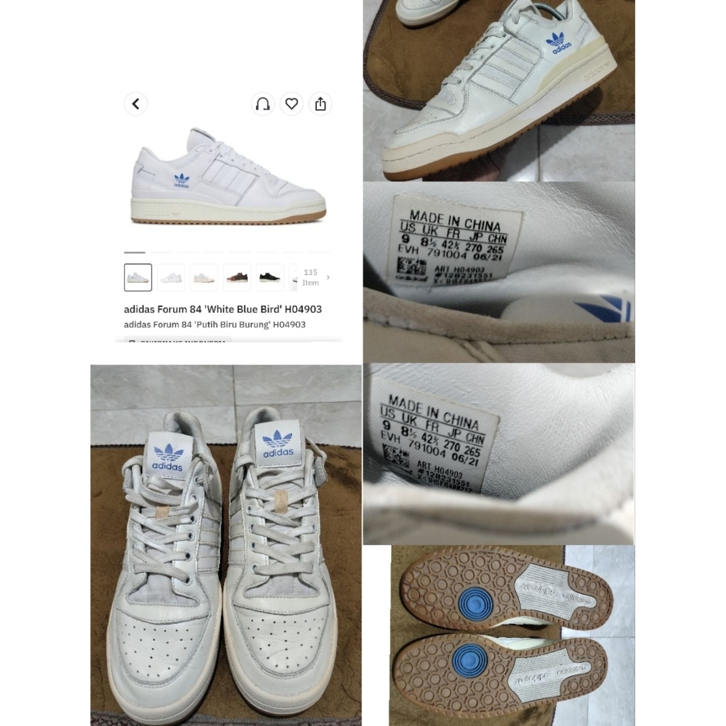 Sepatu Preloved Second Original Adidas Forum 84 Size 42