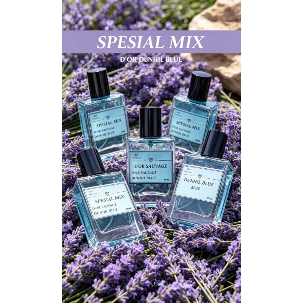Parfum Pria Spesial Mix D'Or Sauvage Dunhil Blue 30ML Botol Kaca Hitam  SKNDL EMPEROR Toxic | Parfum