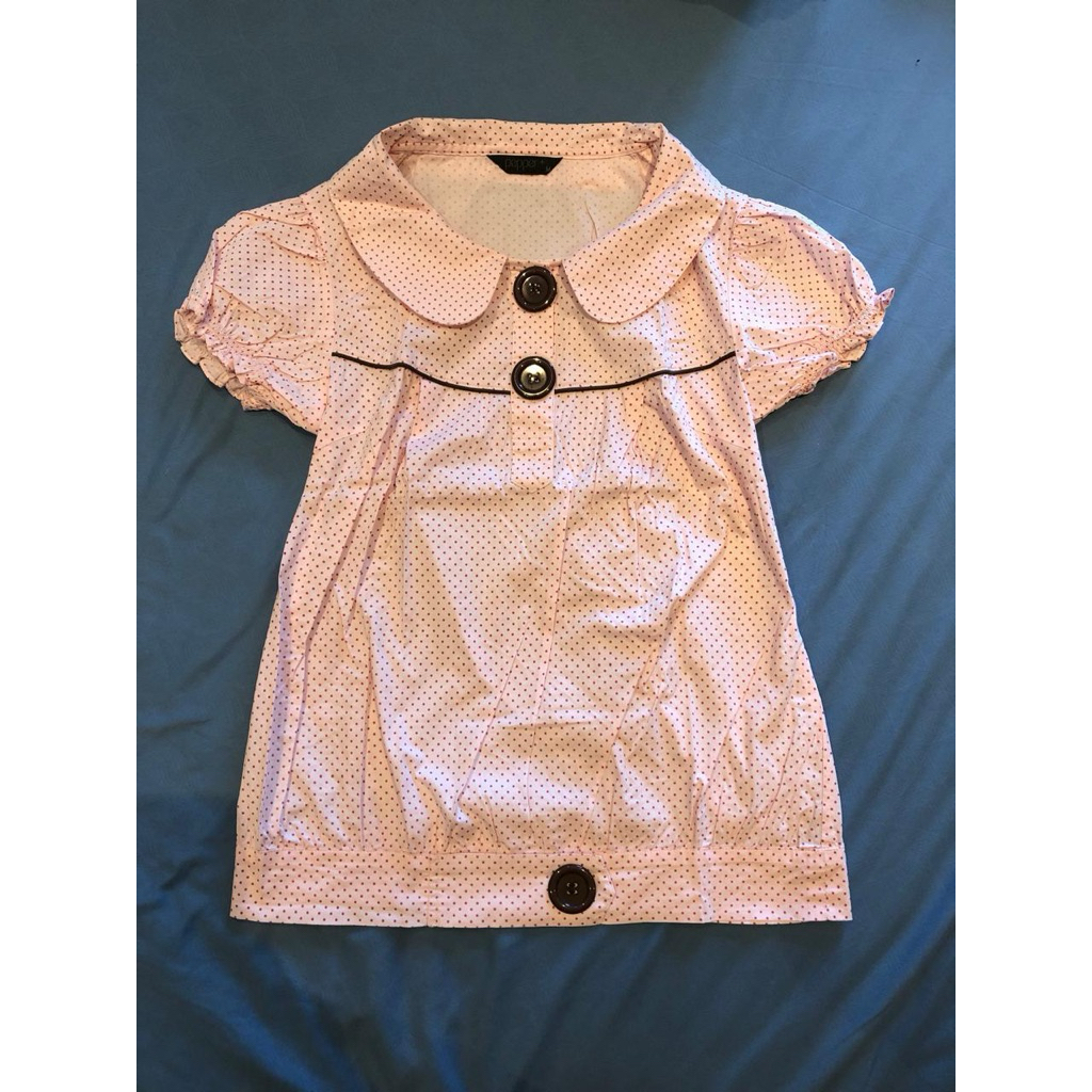 Blouse babydoll Jepang pepper+ pink
