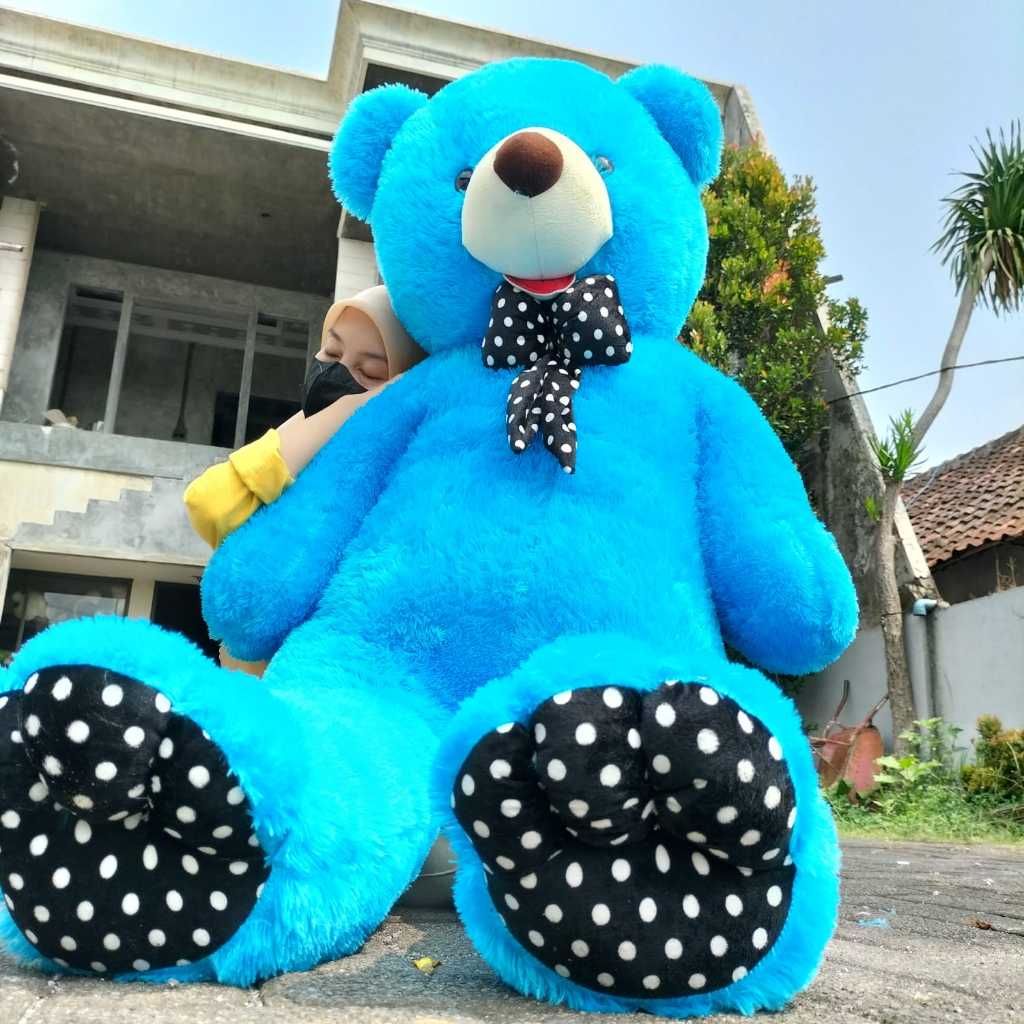 BONEKA TEDDY BEAR SENYUM SUPER JUMBO 2 METER PREMIUM/BONEKA BERUANG JUMBO 2METER