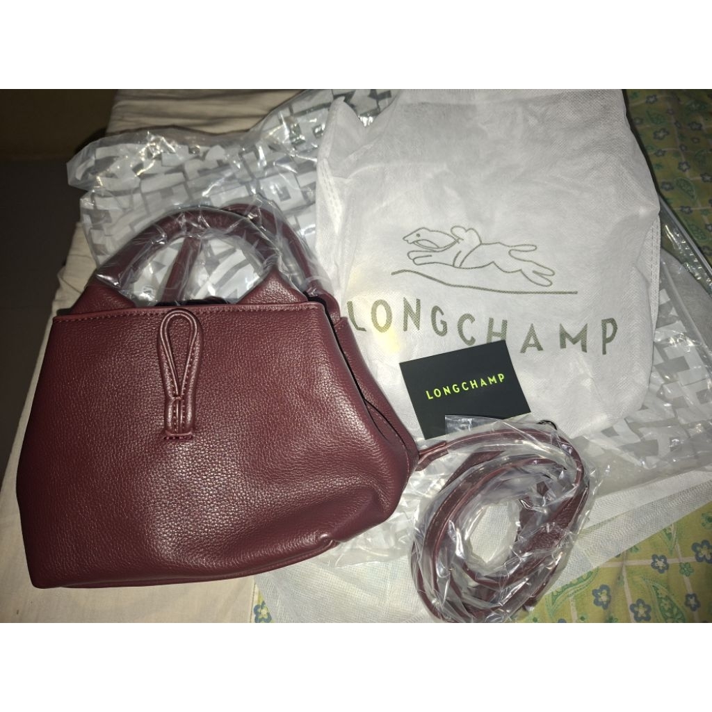 Small Handbag Longchamp Roseau @GieClothing (Red)